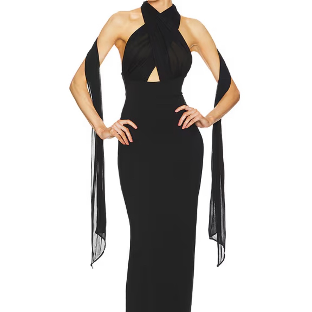 Helsa Halter Dress in Black